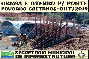 Foto - OBRAS E ATERRO PARA PONTE POVOADO DOS CAETANO